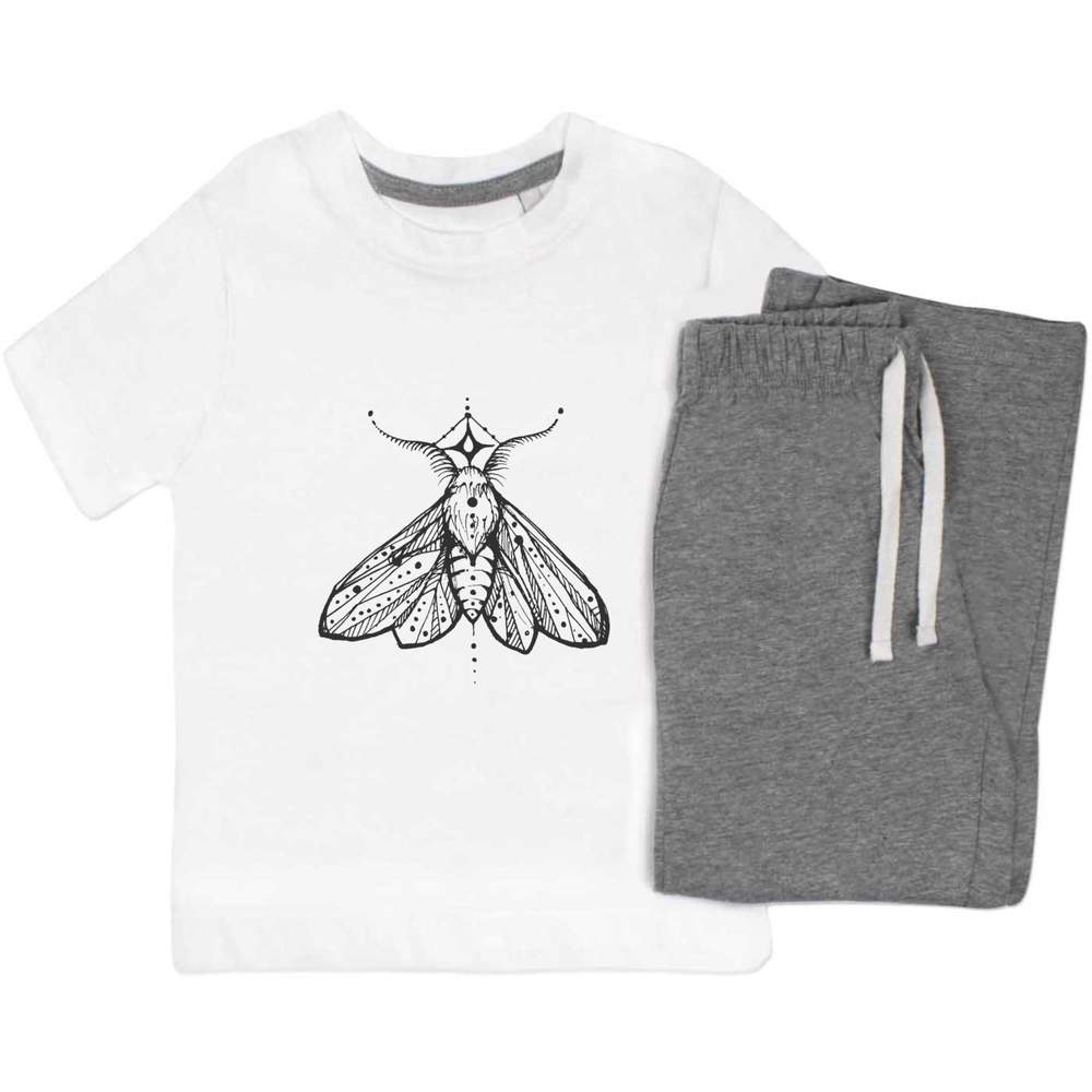 'Moth Motif' Kids Nightwear / Pyjama Set (KP013461)