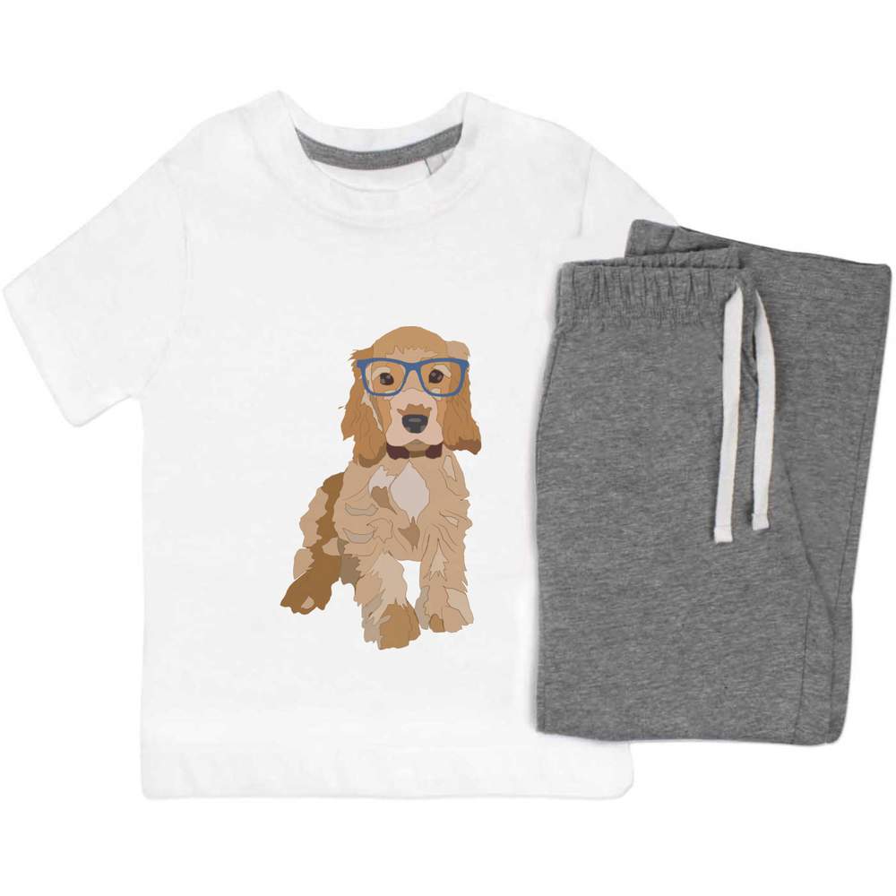 'Spaniel Puppy' Kids Nightwear / Pyjama Set (KP027559)