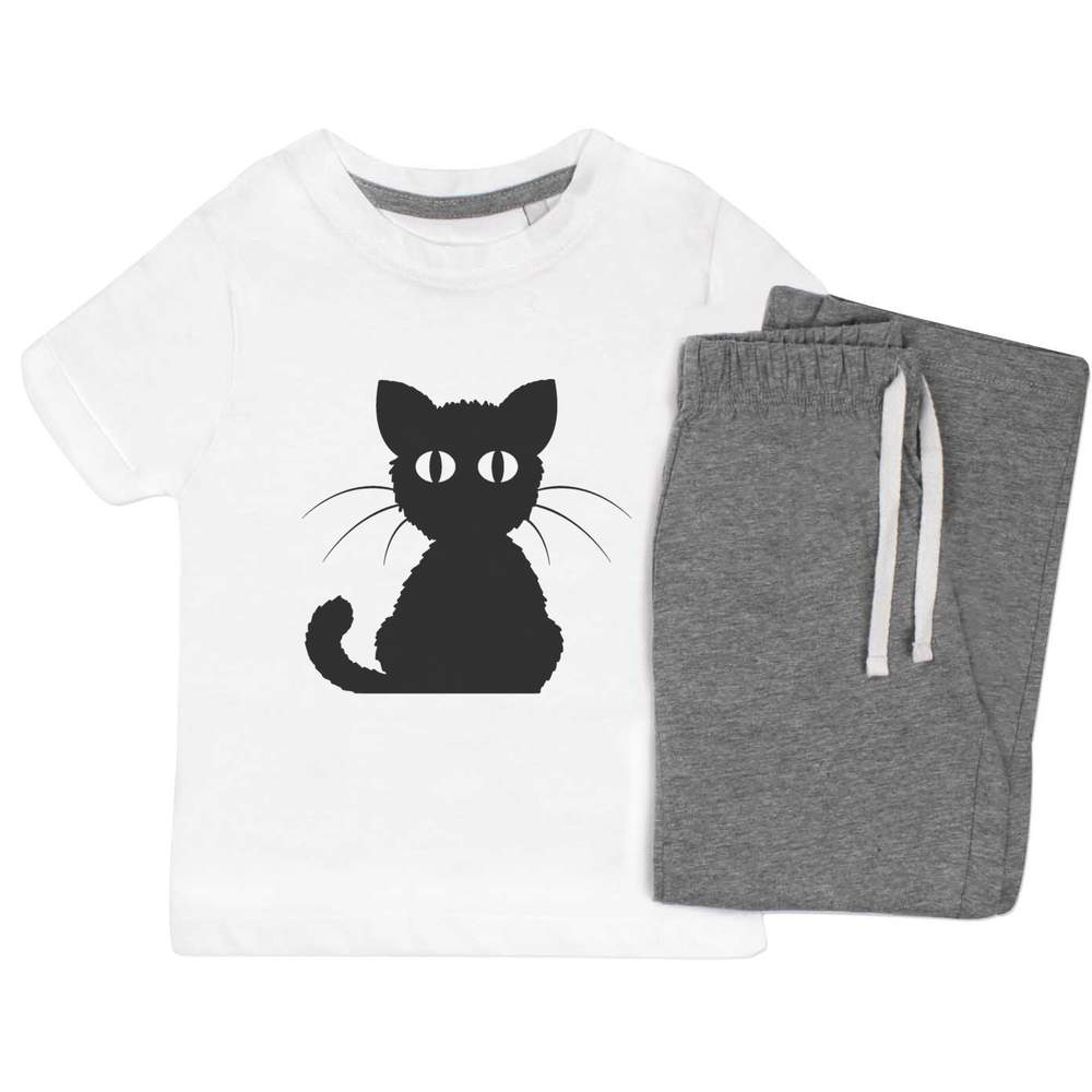'Black Cat' Kids Nightwear / Pyjama Set (KP016285)