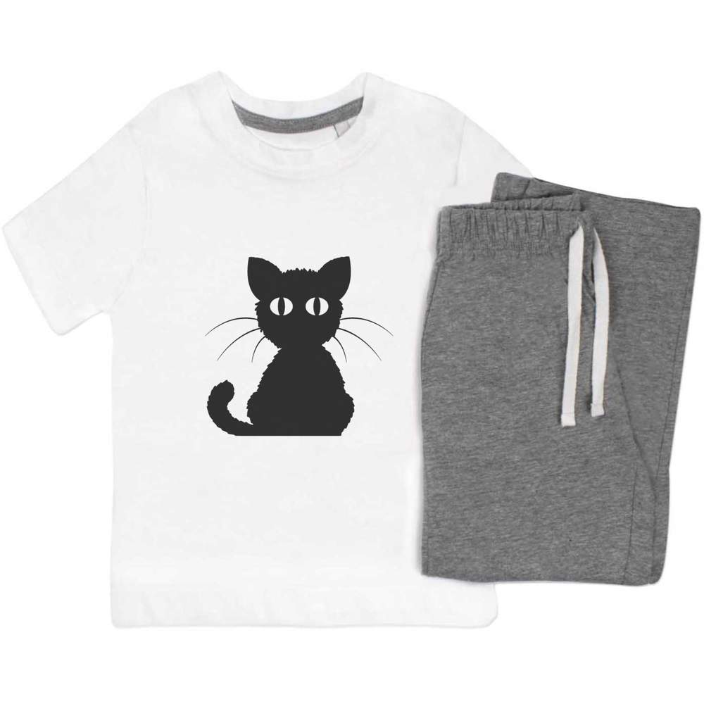 'Black Cat' Kids Nightwear / Pyjama Set (KP016285)
