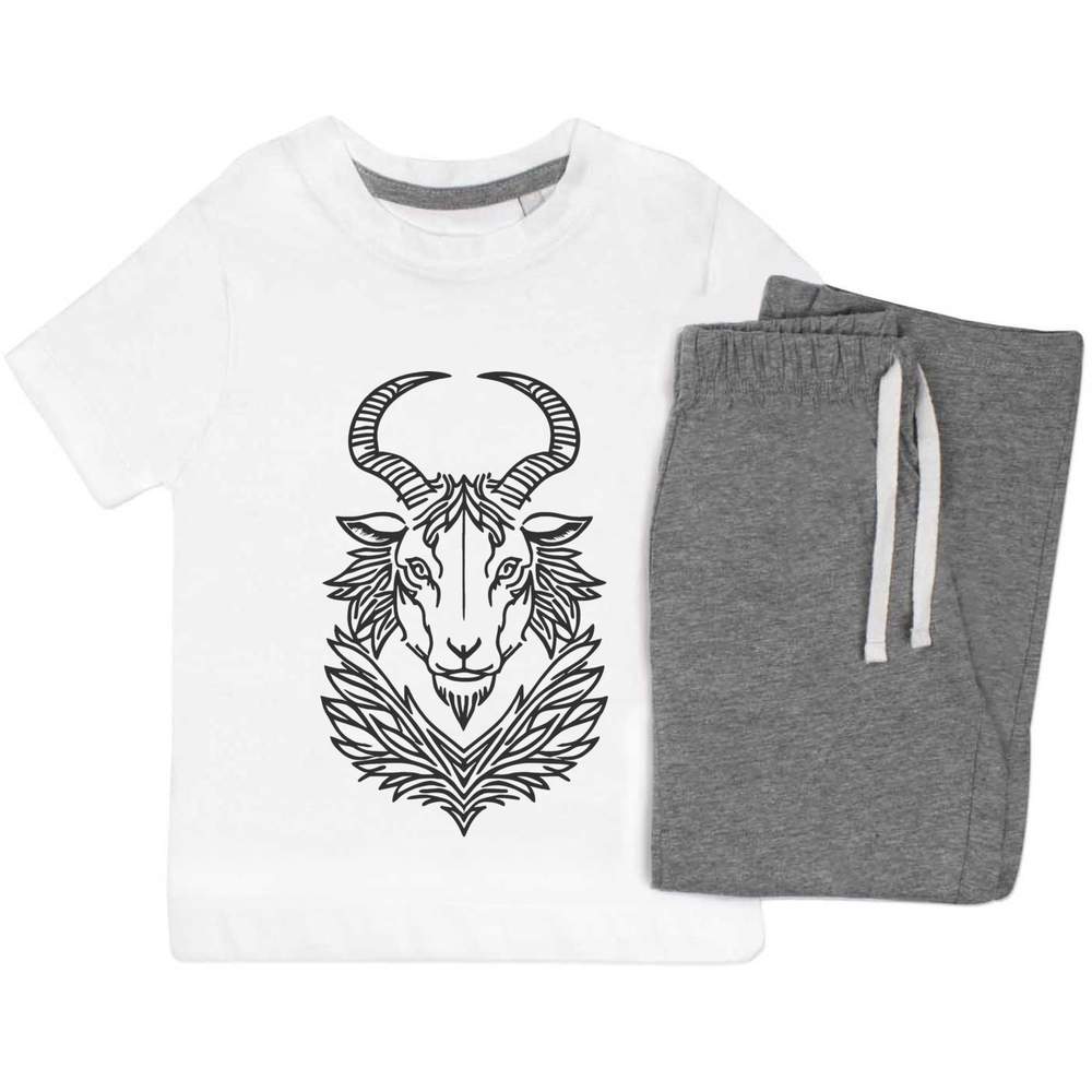 'Goat Motif' Kids Nightwear / Pyjama Set (KP043772)