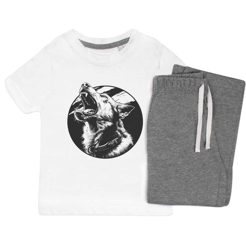 'Dog Barking ' Kids Nightwear / Pyjama Set (KP047091)