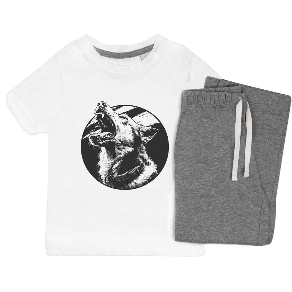 'Dog Barking ' Kids Nightwear / Pyjama Set (KP047091)
