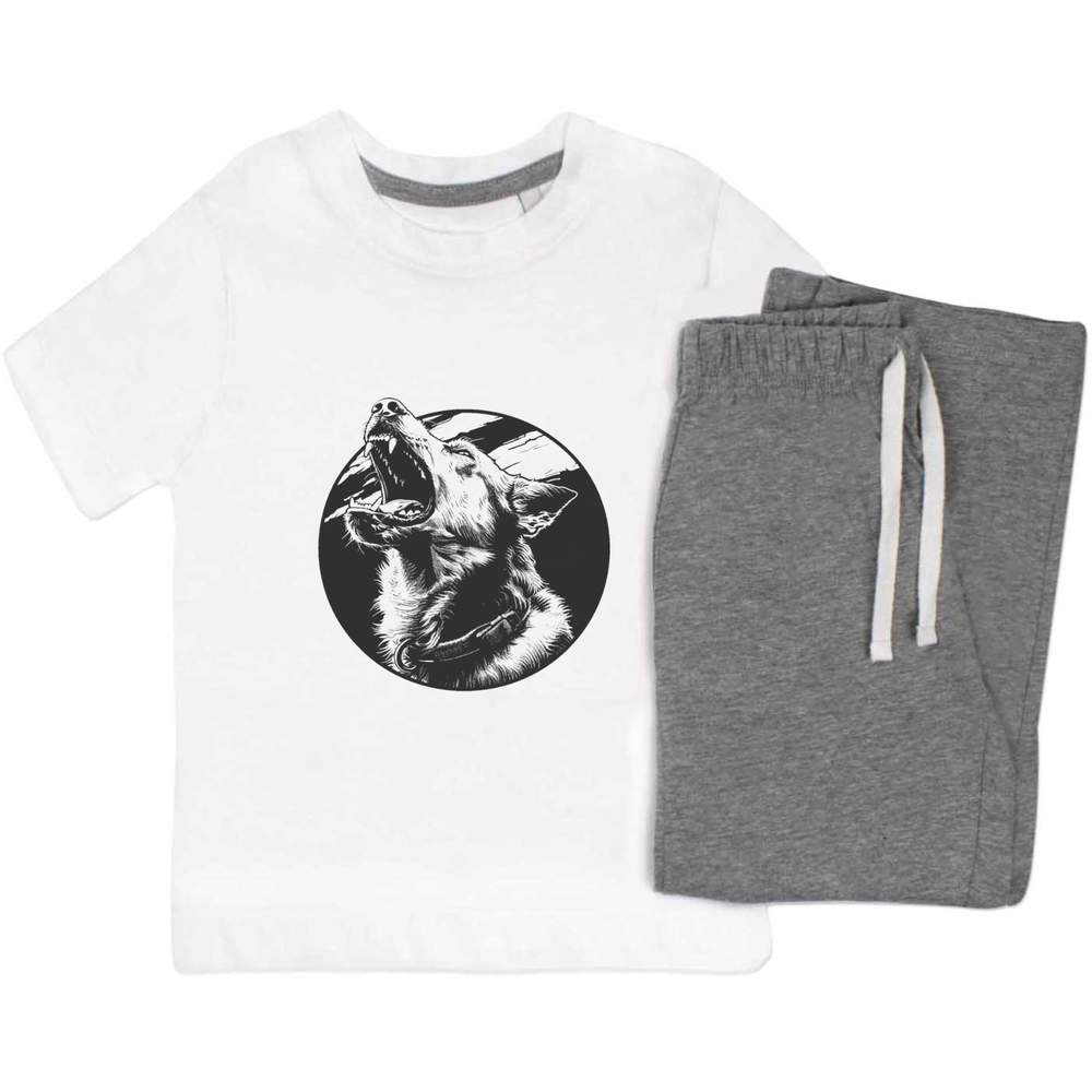 'Dog Barking ' Kids Nightwear / Pyjama Set (KP047091)