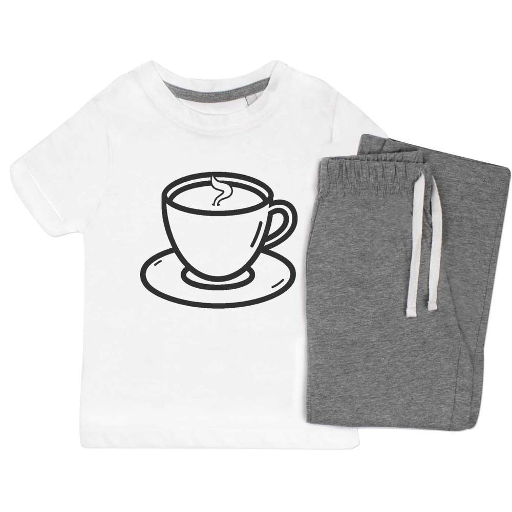 'Cup of Coffee' Kids Nightwear / Pyjama Set (KP047202)