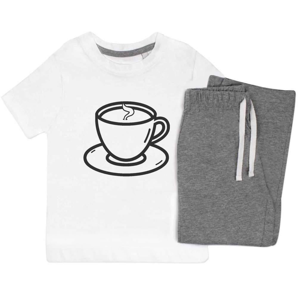 'Cup of Coffee' Kids Nightwear / Pyjama Set (KP047202)