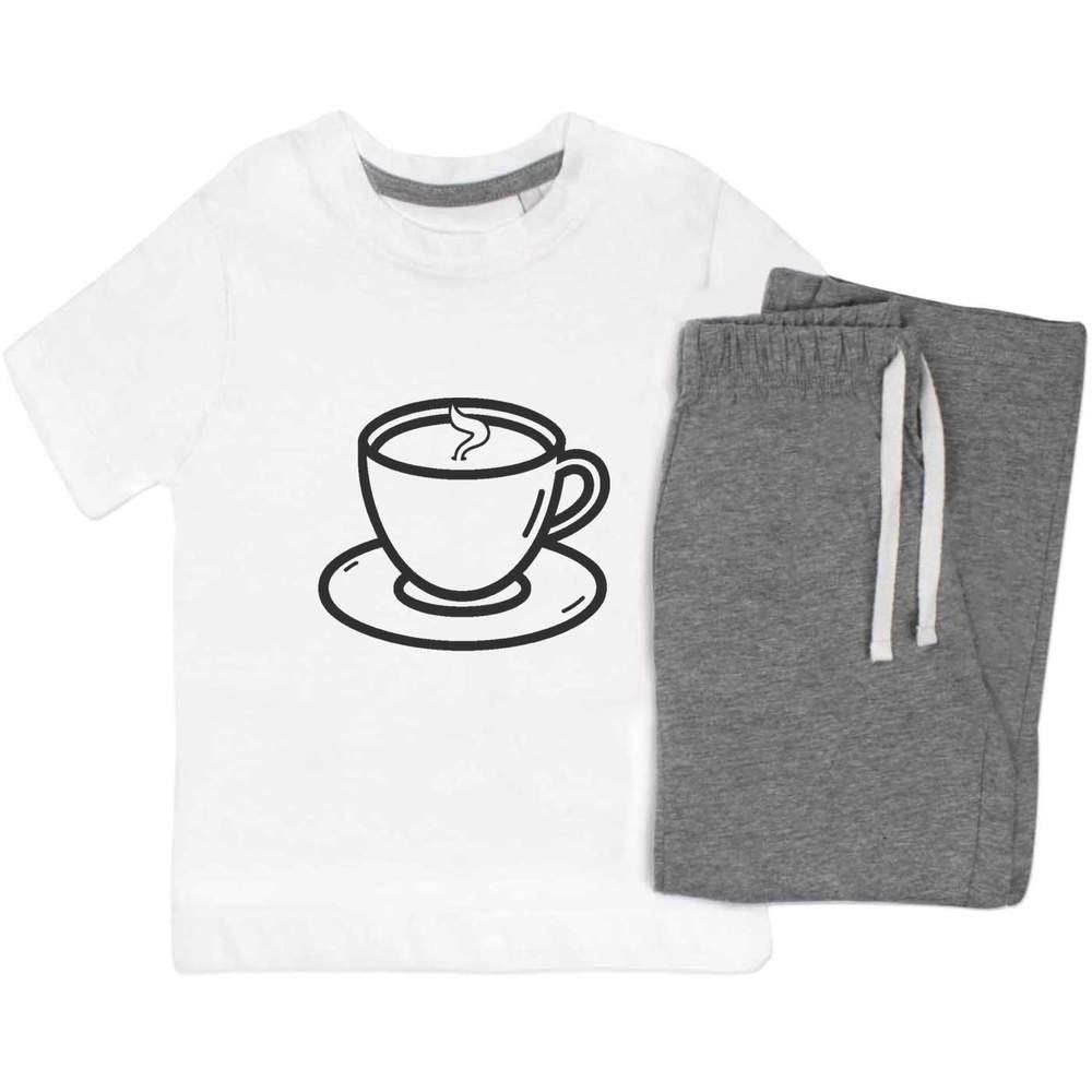 'Cup of Coffee' Kids Nightwear / Pyjama Set (KP047202)