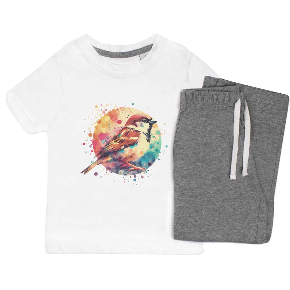 'House Sparrow' Kids Nightwear / Pyjama Set (KP047461)