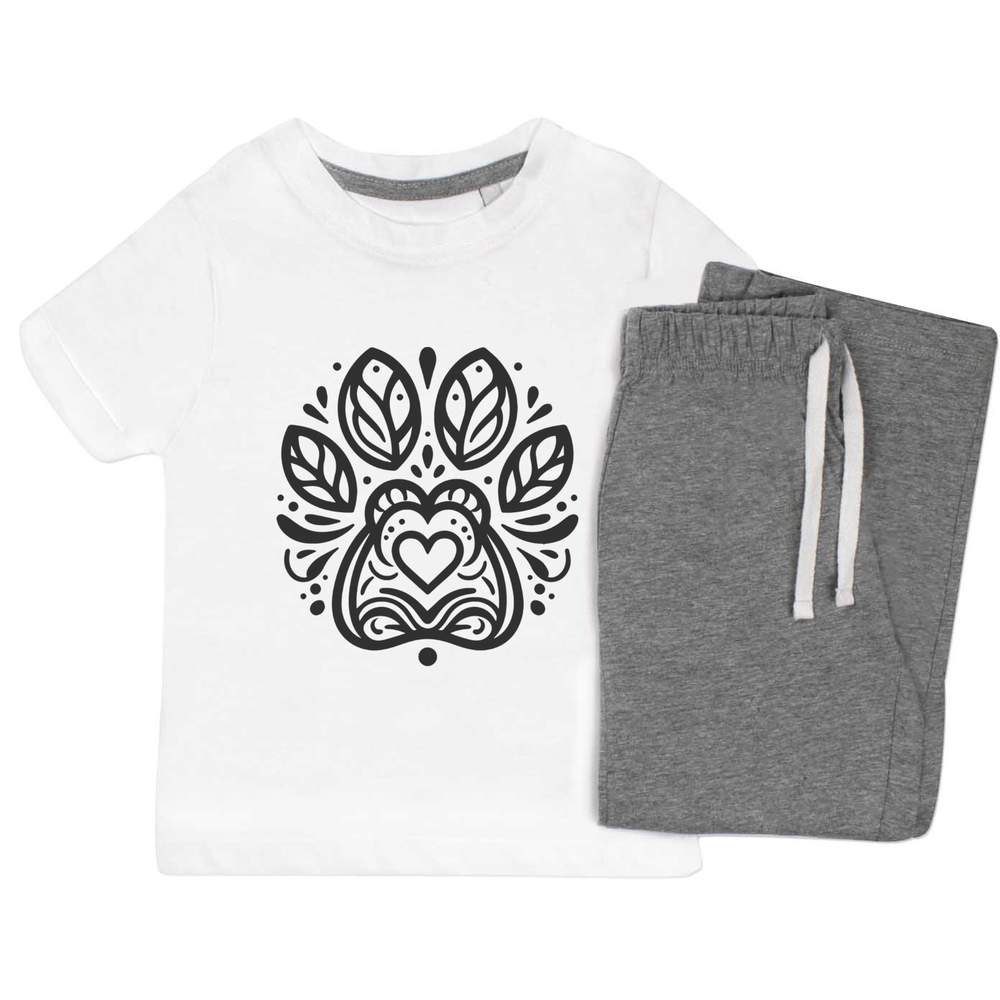 'Paw Print' Kids Nightwear / Pyjama Set (KP047690)