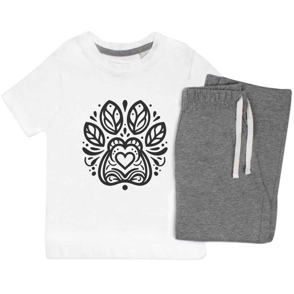'Paw Print' Kids Nightwear / Pyjama Set (KP047690)