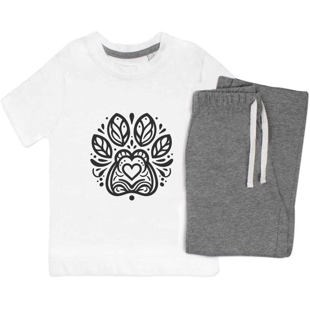 'Paw Print' Kids Nightwear / Pyjama Set (KP047690)