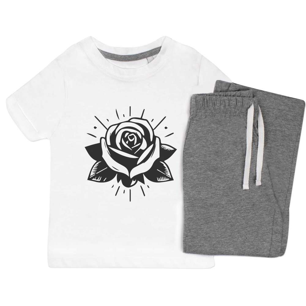 'Blooming Rose' Kids Nightwear / Pyjama Set (KP047702)