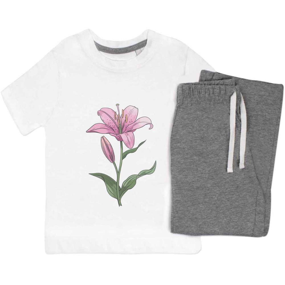 'Lily Flower' Kids Nightwear / Pyjama Set (KP048973)