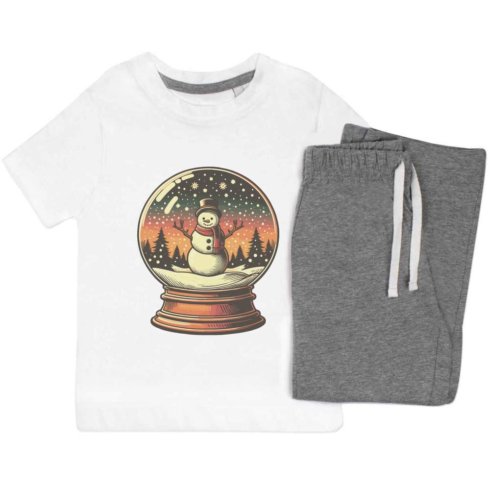 'Snowman Snow Globe' Kids Nightwear / Pyjama Set (KP049605)