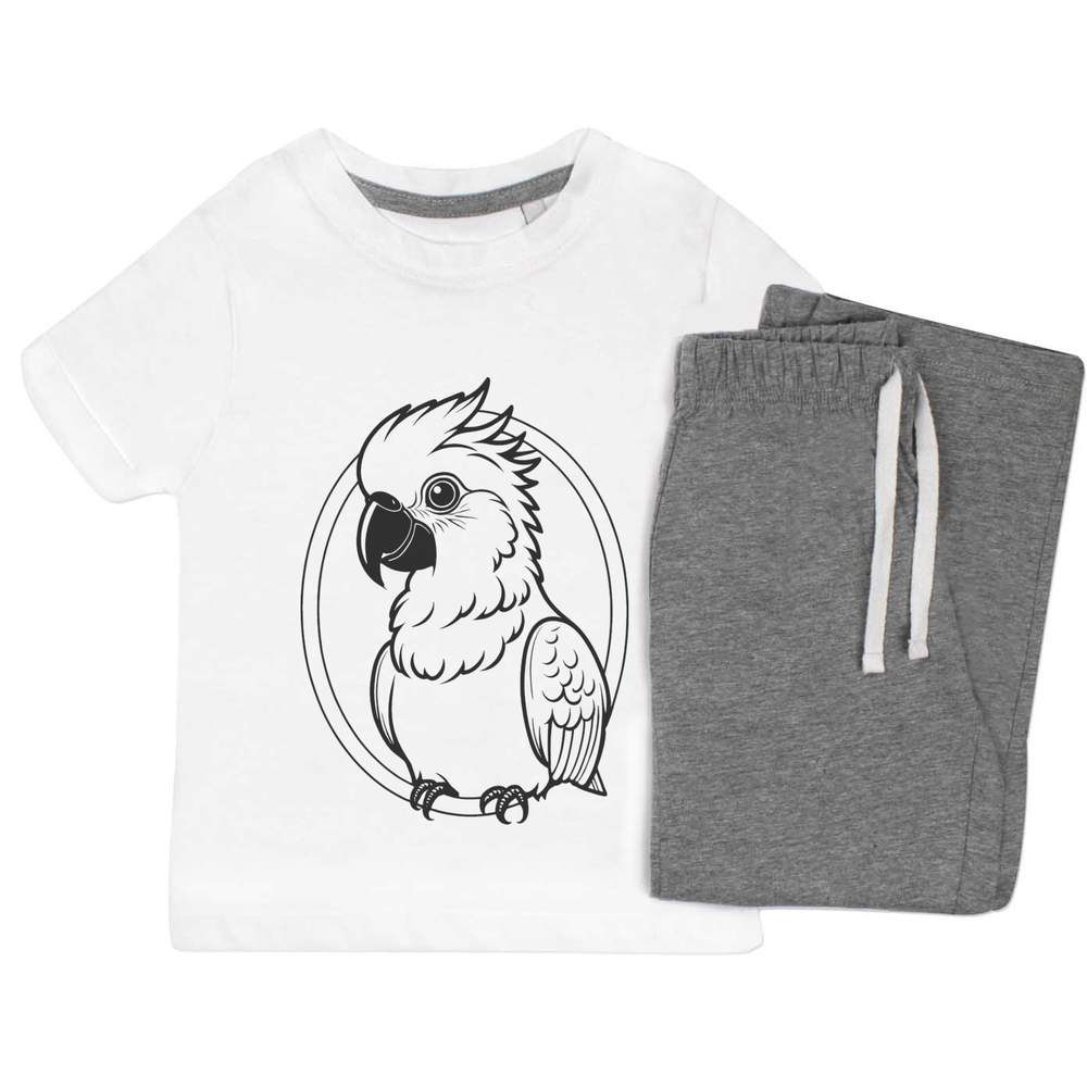 'Cockatoo Parrot' Kids Nightwear / Pyjama Set (KP049985)