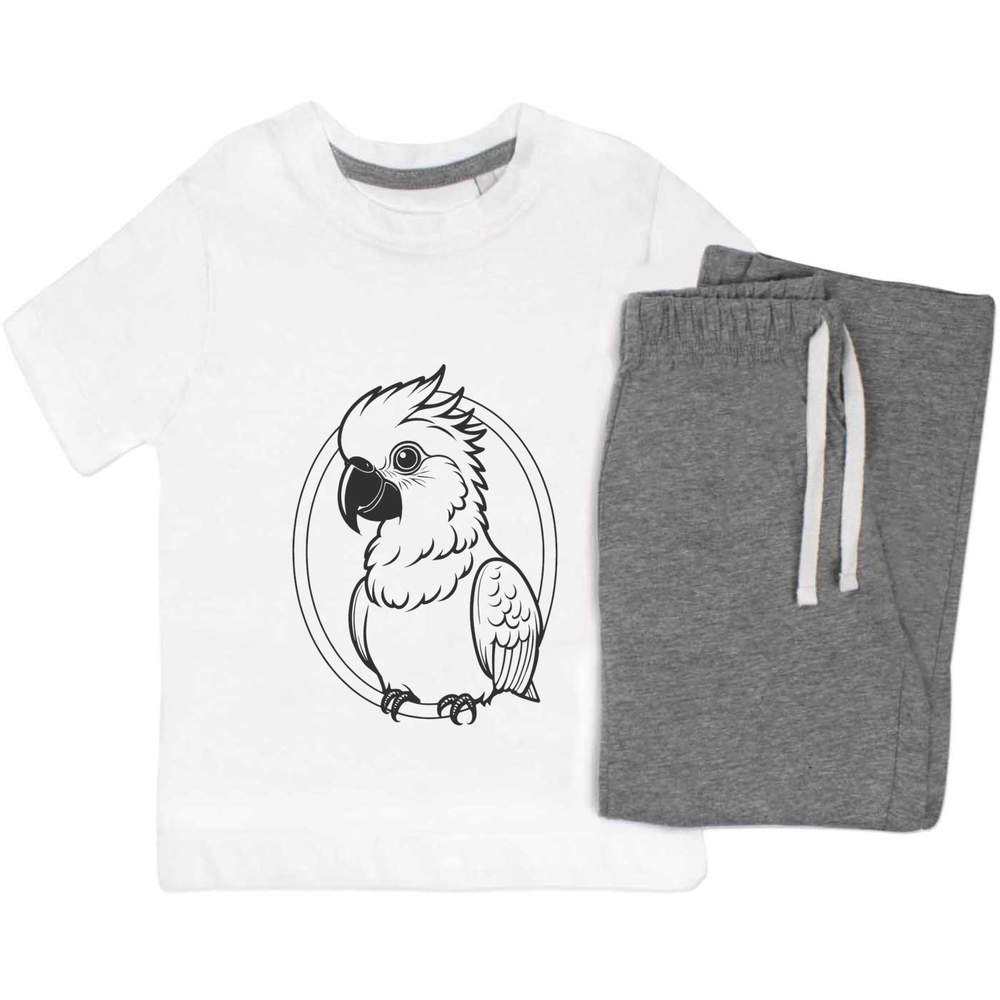 'Cockatoo Parrot' Kids Nightwear / Pyjama Set (KP049985)