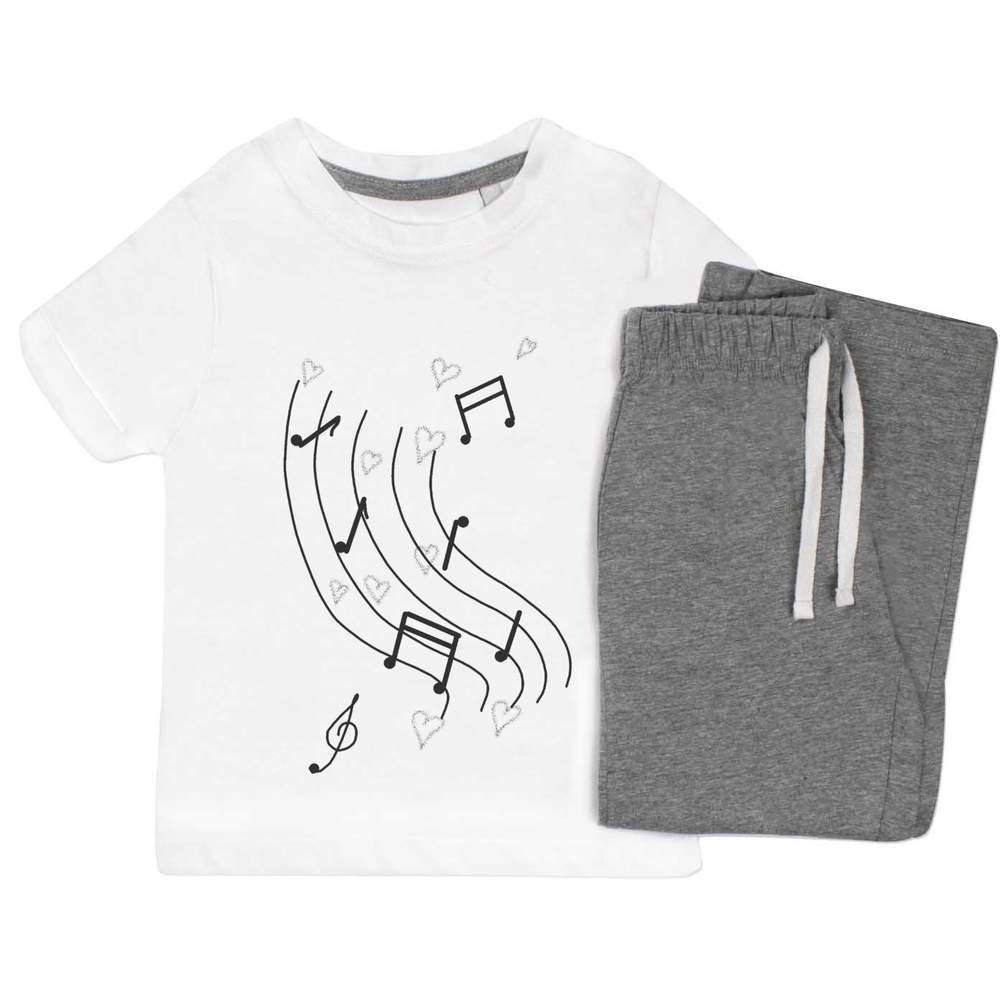 'Love Of Music' Kids Nightwear / Pyjama Set (KP052306)