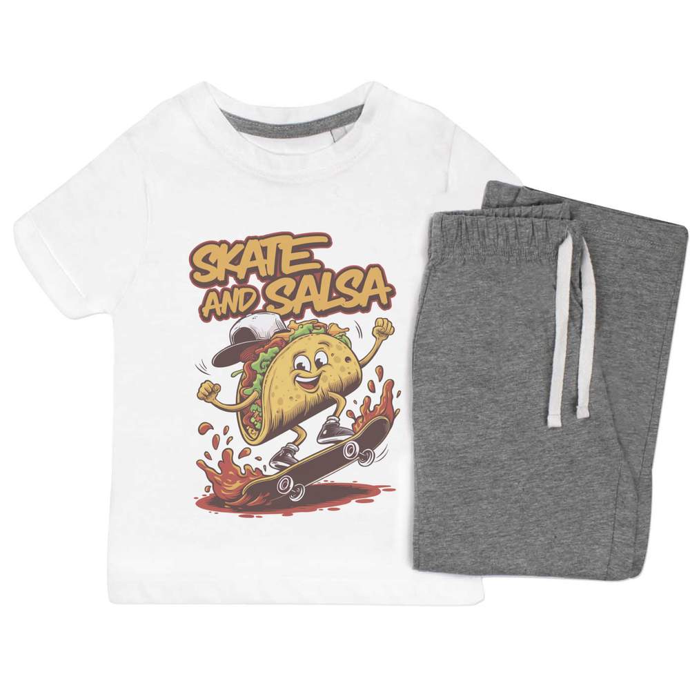'Skate And Salsa' Kids Nightwear / Pyjama Set (KP052502)