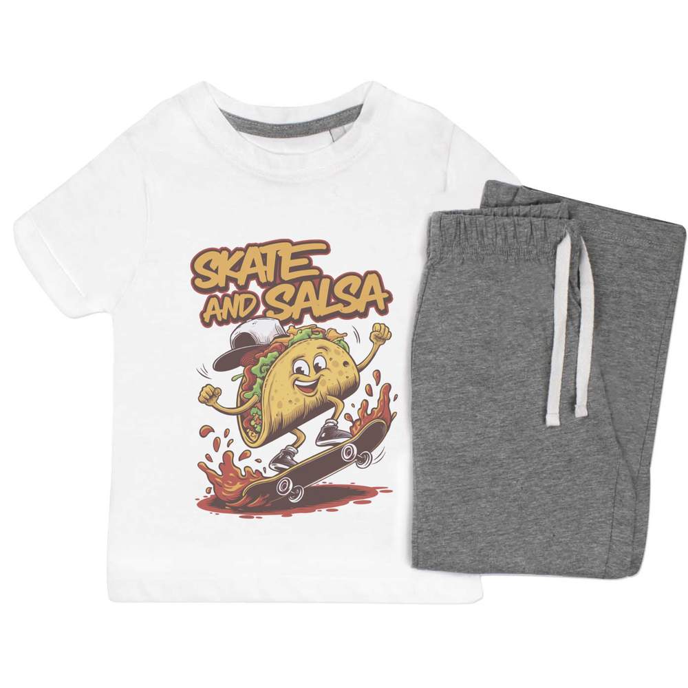'Skate And Salsa' Kids Nightwear / Pyjama Set (KP052502)