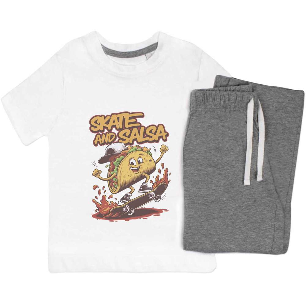 'Skate And Salsa' Kids Nightwear / Pyjama Set (KP052502)