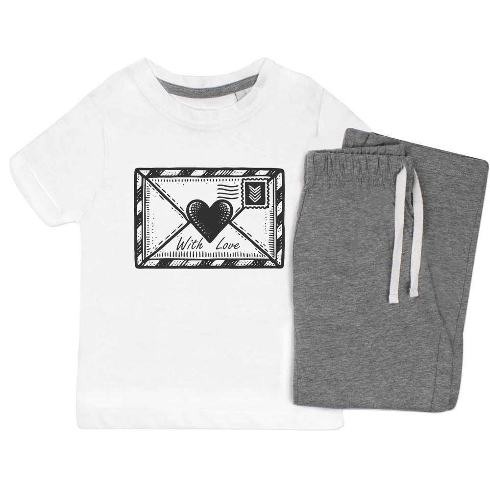 'Love Letter' Kids Nightwear / Pyjama Set (KP052661)