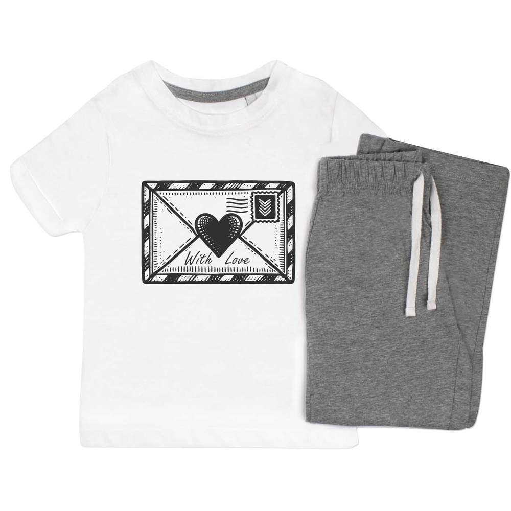 'Love Letter' Kids Nightwear / Pyjama Set (KP052661)