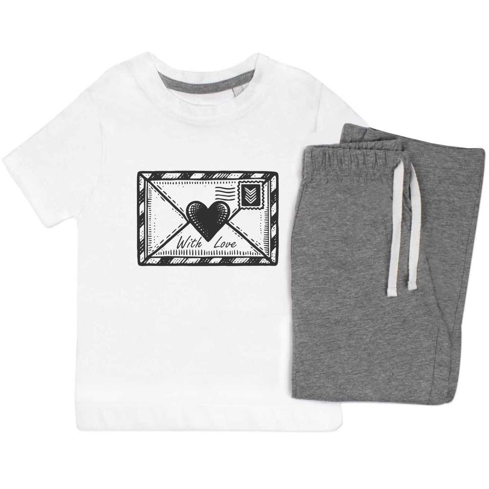 'Love Letter' Kids Nightwear / Pyjama Set (KP052661)