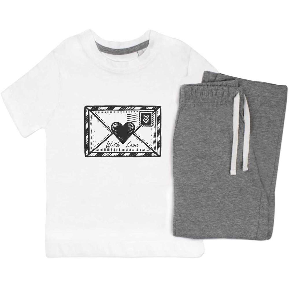 'Love Letter' Kids Nightwear / Pyjama Set (KP052661)