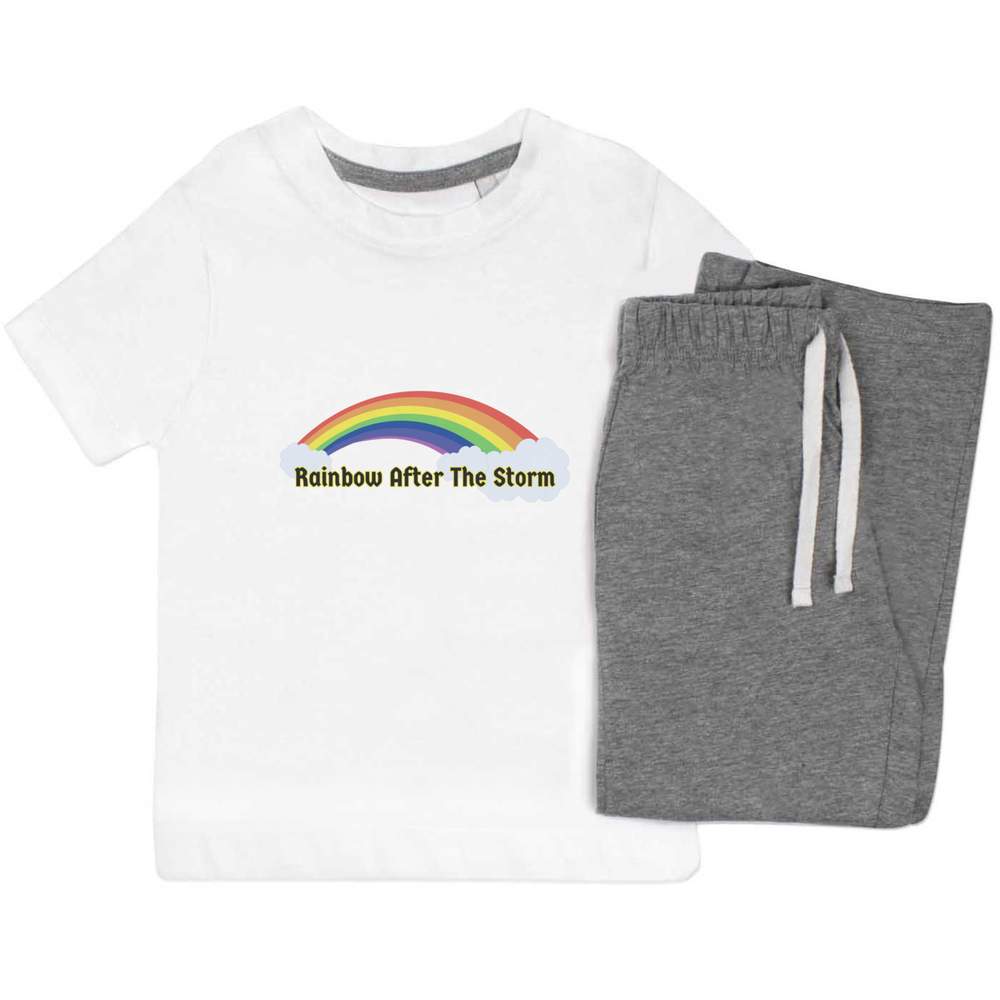 'Rainbow After The Storm' Kids Nightwear / Pyjama Set (KP052822)