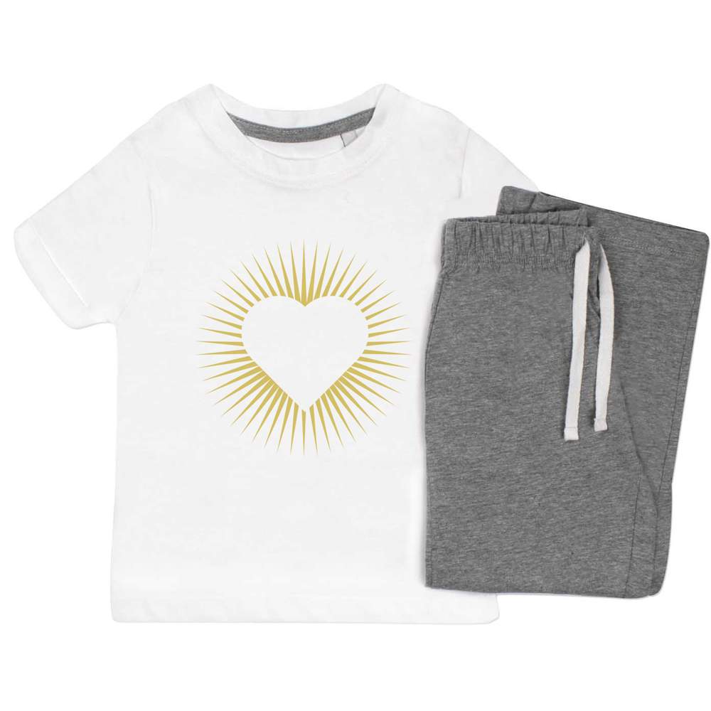 'Sunshine Heart' Kids Nightwear / Pyjama Set (KP053148)