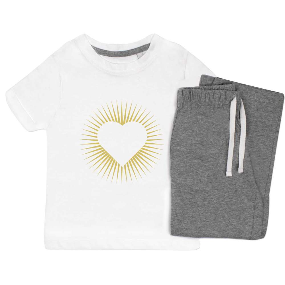 'Sunshine Heart' Kids Nightwear / Pyjama Set (KP053148)