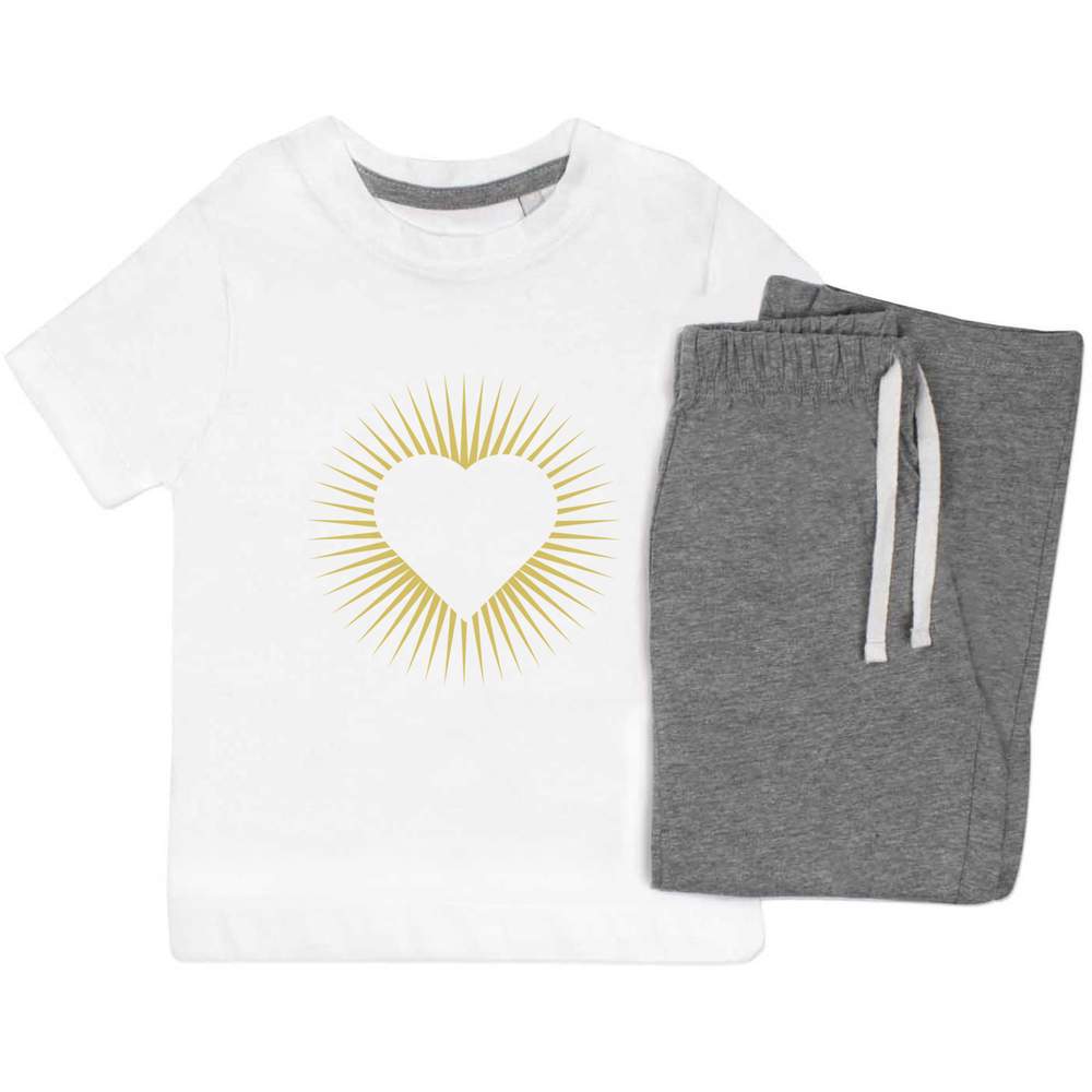 'Sunshine Heart' Kids Nightwear / Pyjama Set (KP053148)