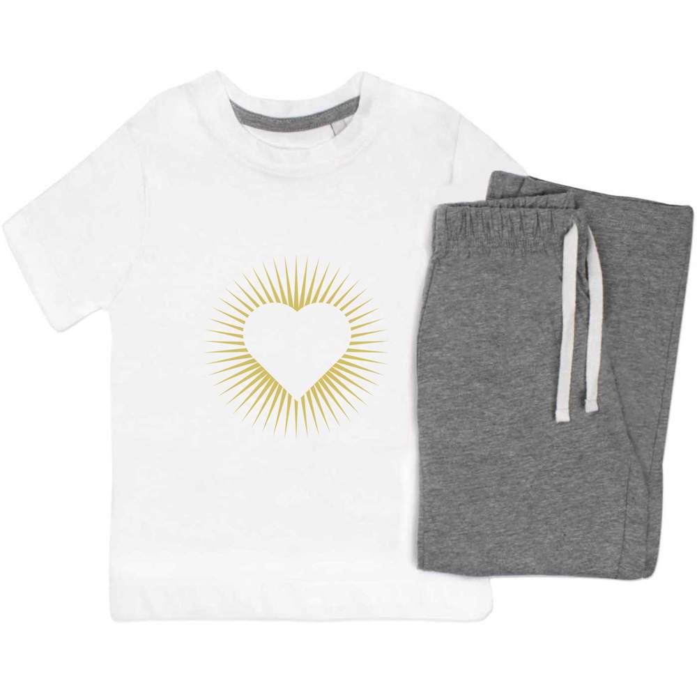 'Sunshine Heart' Kids Nightwear / Pyjama Set (KP053148)