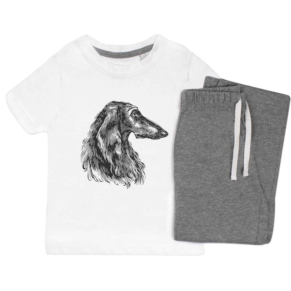 'Afghan Hound Side View' Kids Nightwear / Pyjama Set (KP054328)