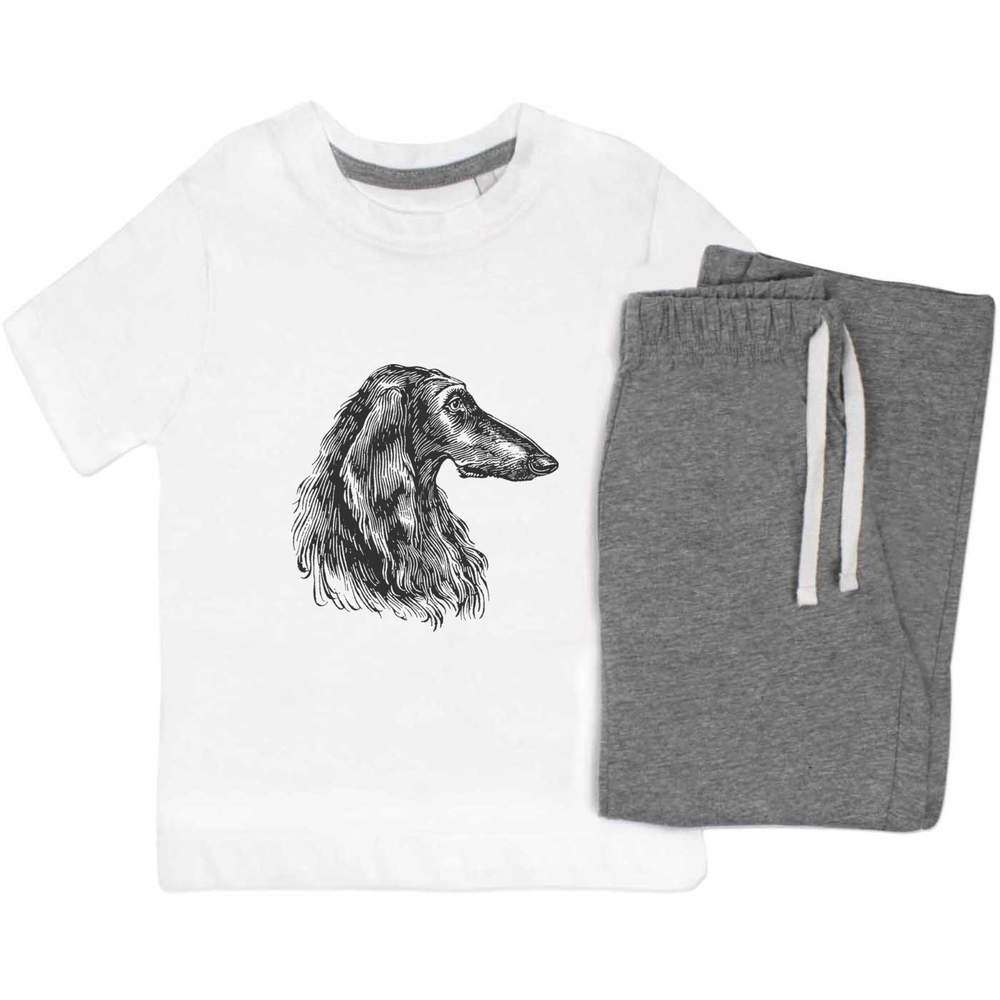 'Afghan Hound Side View' Kids Nightwear / Pyjama Set (KP054328)