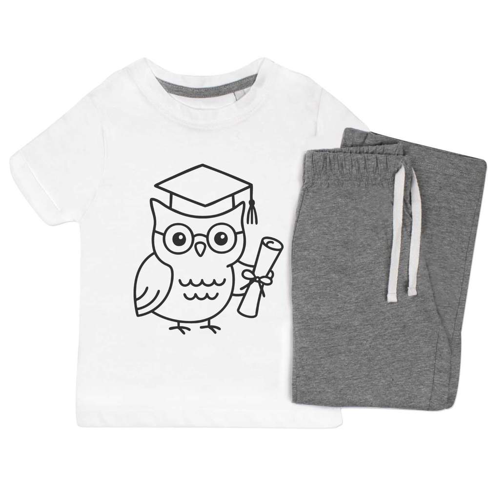 'Graduation Owl' Kids Nightwear / Pyjama Set (KP054343)