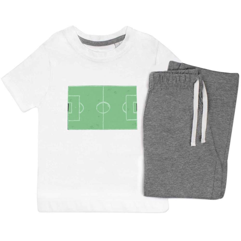 'Sketchy Football Field' Kids Nightwear / Pyjama Set (KP054500)