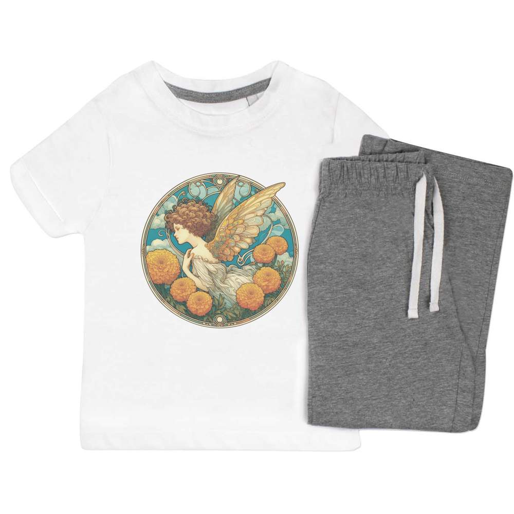'Marigold Garden Fairy' Kids Nightwear / Pyjama Set (KP055510)