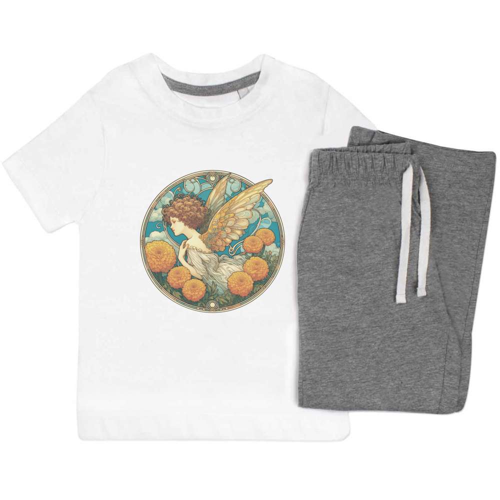 'Marigold Garden Fairy' Kids Nightwear / Pyjama Set (KP055510)