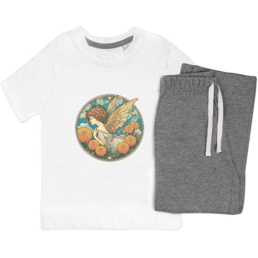 'Marigold Garden Fairy' Kids Nightwear / Pyjama Set (KP055510)
