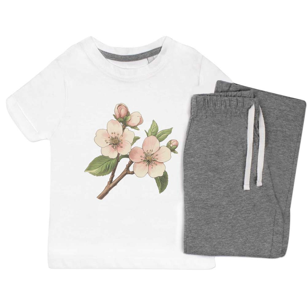 'Cherry Blossoms' Kids Nightwear / Pyjama Set (KP056106)