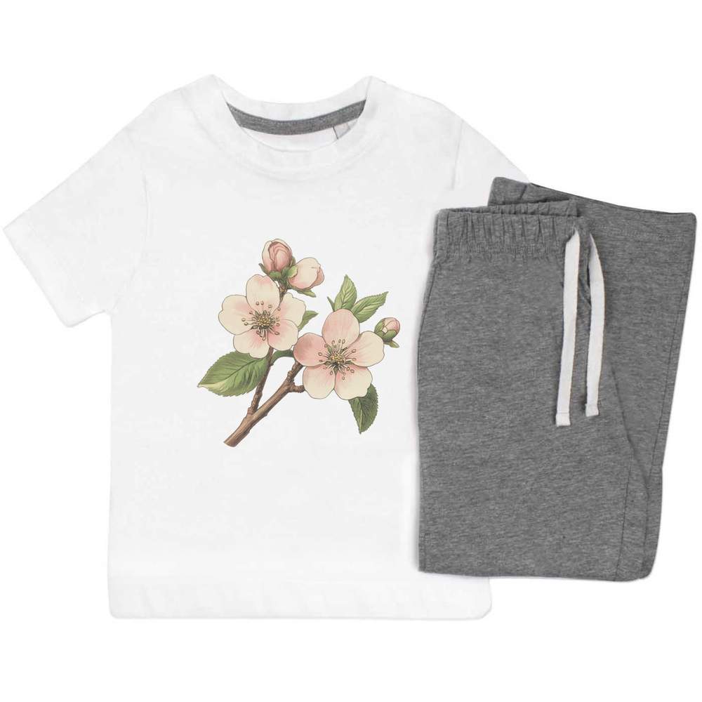 'Cherry Blossoms' Kids Nightwear / Pyjama Set (KP056106)