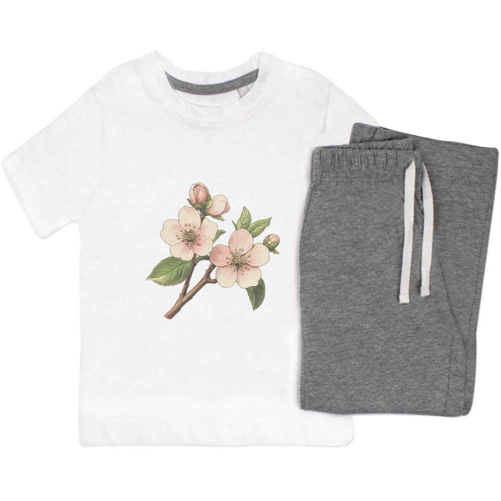 'Cherry Blossoms' Kids Nightwear / Pyjama Set (KP056106)