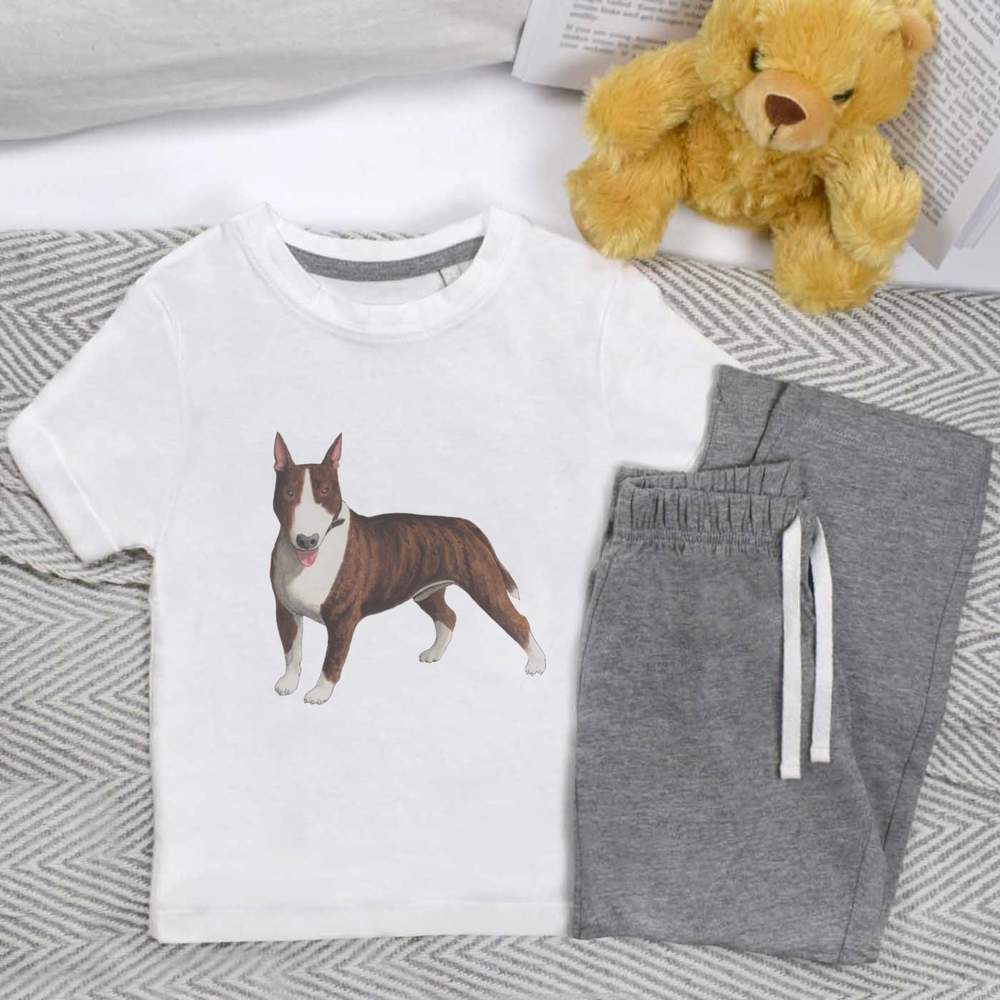 'Bull Terrier' Kids Nightwear / Pyjama Set (KP027316)