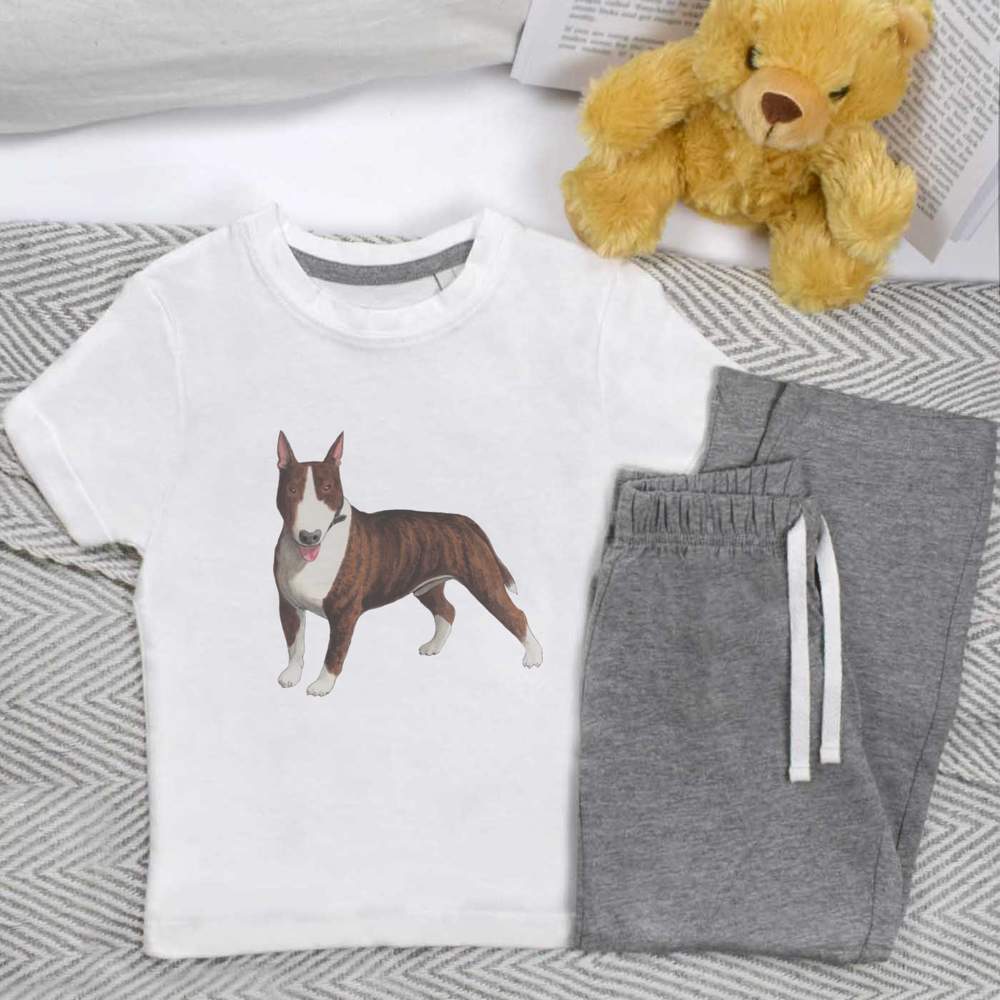 'Bull Terrier' Kids Nightwear / Pyjama Set (KP027316)