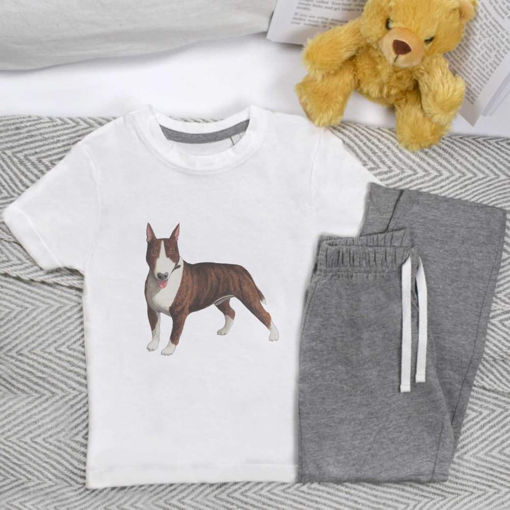 'Bull Terrier' Kids Nightwear / Pyjama Set (KP027316)