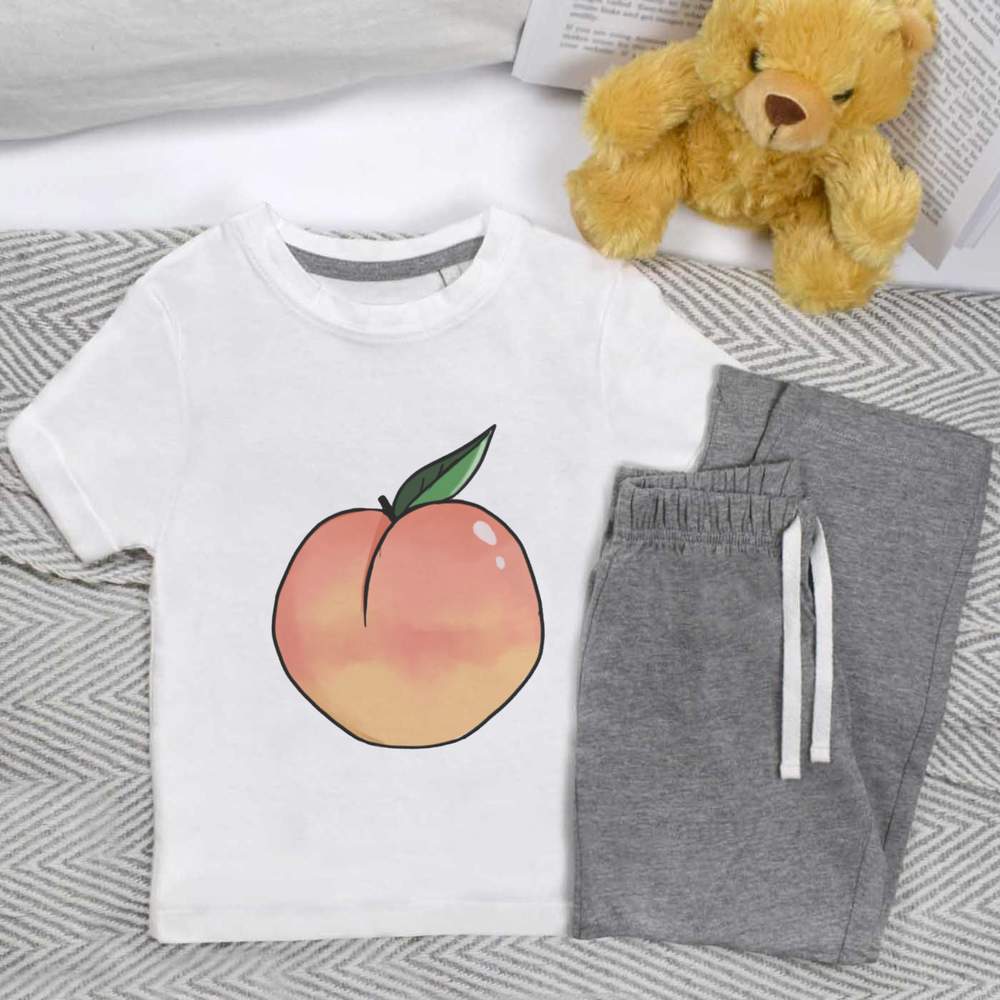 'Peach' Kids Nightwear / Pyjama Set (KP026663)