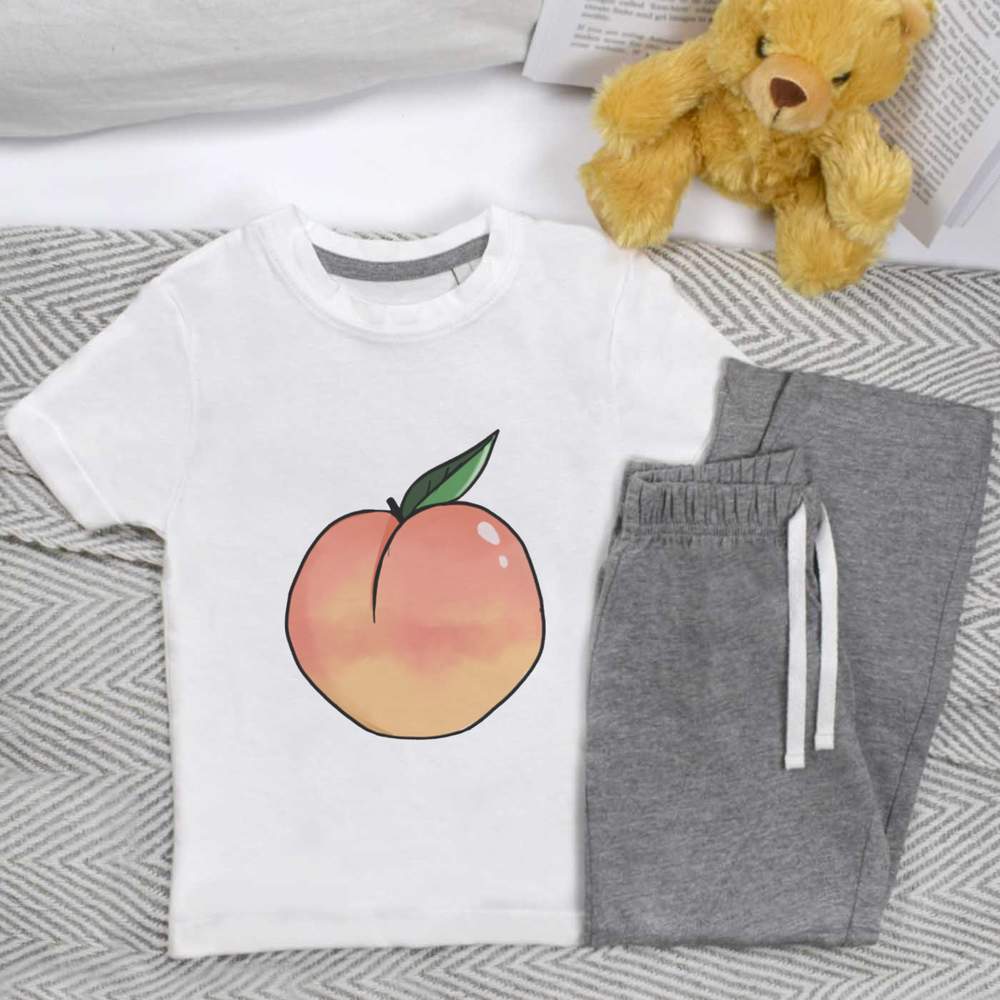 'Peach' Kids Nightwear / Pyjama Set (KP026663)