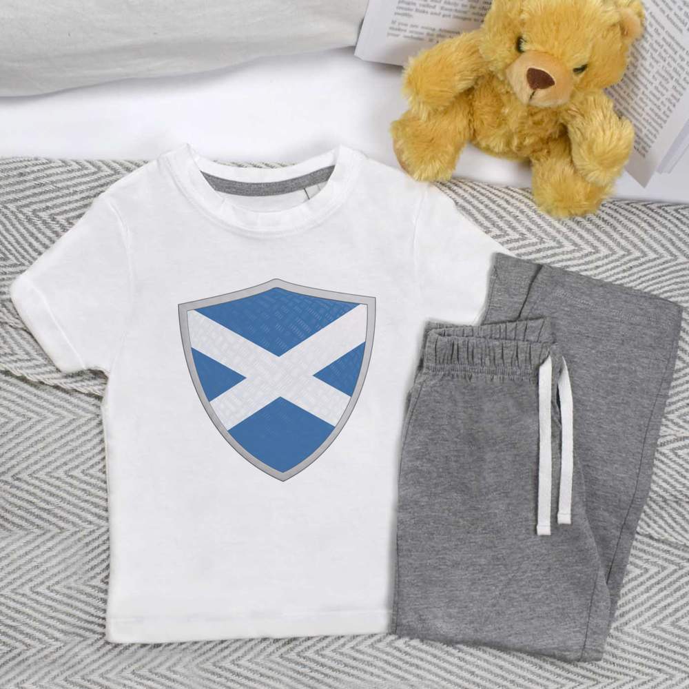 'Scotland Shield' Kids Nightwear / Pyjama Set (KP041463)
