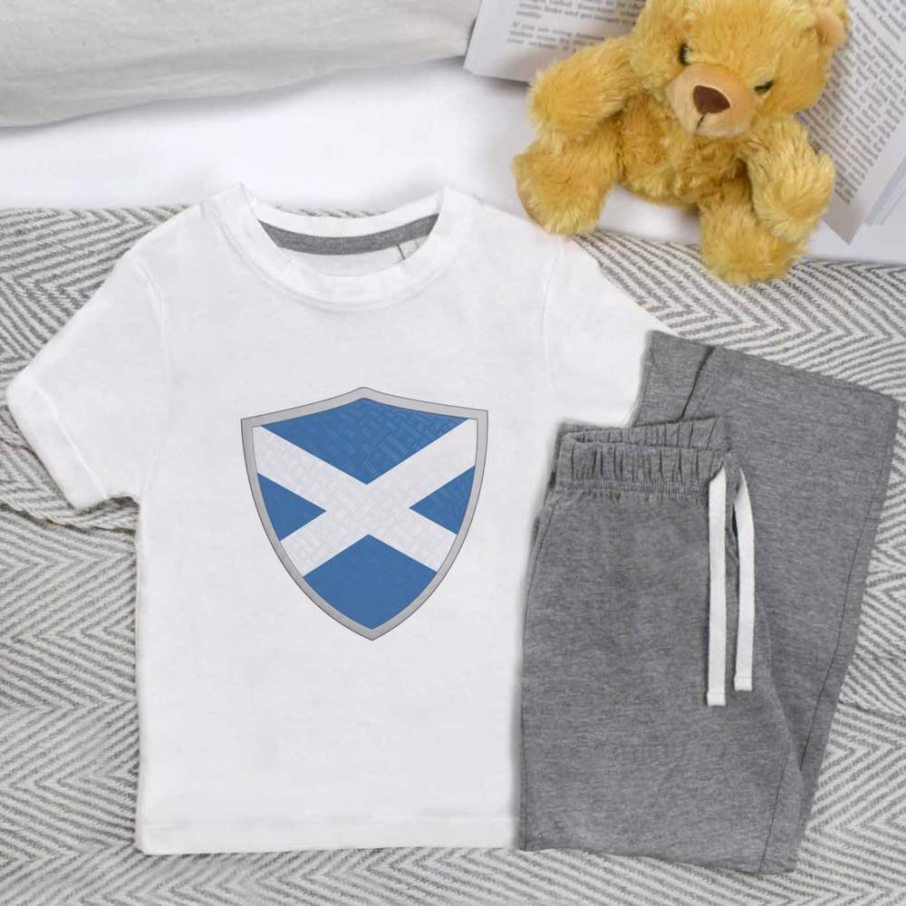 'Scotland Shield' Kids Nightwear / Pyjama Set (KP041463)
